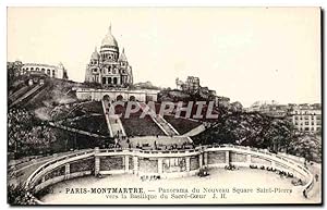 Image du vendeur pour Carte Postale Ancienne Paris Montmartre Panorama du Nouveau Square Saint Pierre Vers la Basilique du Sacre coeur mis en vente par CPAPHIL
