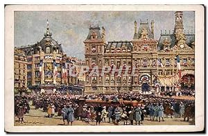 Image du vendeur pour Carte Postale Ancienne Paris Citation a I'Ordre de I'Armee du 28 juillet 1919 Htel de ville mis en vente par CPAPHIL