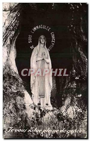 Bild des Verkufers fr Carte Postale Ancienne La Vierge a la Grotte Missions du Madure et de Madagascar Lourdes zum Verkauf von CPAPHIL