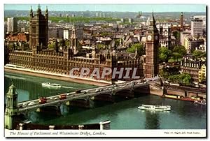 Imagen del vendedor de Carte Postale Ancienne The Houses Of Parliament And Westminster Bridge London a la venta por CPAPHIL