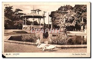 Carte Postale Ancienne Lucon Le Jardin Public
