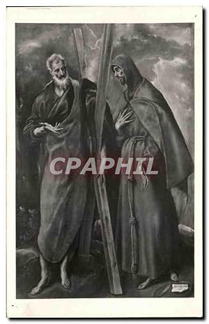 Seller image for Carte Postale Ancienne Greco San Andro y San Francisco Museo del Prado Madrid for sale by CPAPHIL