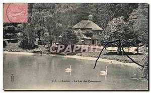 Carte Postale Ancienne Luchon Le Lac Des Quinconces Cygnes