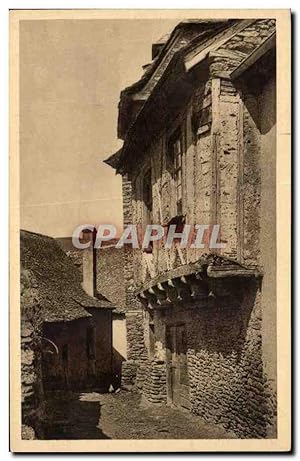 Carte Postale Ancienne Conques Une Vieille Maison a Fumouse