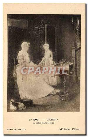 Bild des Verkufers fr Carte Postale Ancienne Chardin La Mere Larorieuse Paris Musee du Louvre zum Verkauf von CPAPHIL