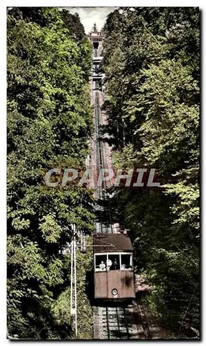 Carte Postale Ancienne Baden Baden Drahtseilbahn mit Station Merkur