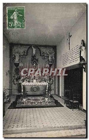 Carte Postale Ancienne Paray Le Monial Intérieur De La Chapelle du Carmel