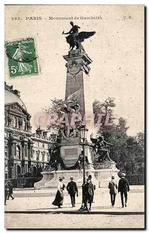 Image du vendeur pour Carte Postale Ancienne Paris Monument de Gambetta Louvre mis en vente par CPAPHIL