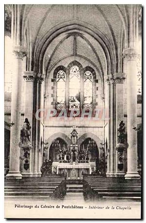 Carte Postale Ancienne Pelarinage da Calvaire de Pontchâteau Intérieur de la Chapelle