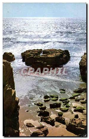 Bild des Verkufers fr Carte Postale Ancienne La Cote D'Amour Lumieres Du Soir Sur Les Rochers De La Grande Cote zum Verkauf von CPAPHIL