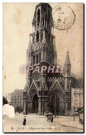 Image du vendeur pour Carte Postale Ancienne Lille L'Eglise du Sacre Coeur mis en vente par CPAPHIL