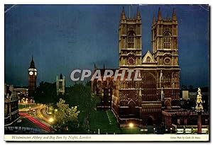 Seller image for Carte Postale Moderne Westminster Abbey and Big Ben by Night London for sale by CPAPHIL