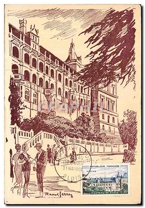Carte Postale Ancienne Emission Du Timbre Château De Blois Carte Philatlique