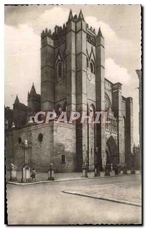 Carte Postale Ancienne Avila Catedral Vista parcial