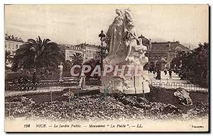 Image du vendeur pour Carte Postale Ancienne Nice Le Jardin Public Monument La Poesie mis en vente par CPAPHIL