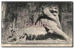 Bild des Verkufers fr Carte Postale Ancienne Belfort Le Lion oeuvre de Bartholdi zum Verkauf von CPAPHIL