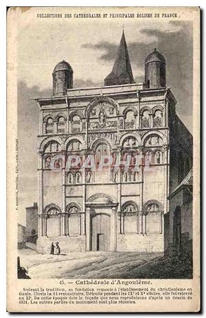 Carte Postale Ancienne Cathédrale d'Angouleme