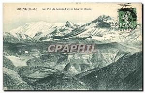 Carte Postale Ancienne Digne Le Pic de Couard et le Cheval Blanc
