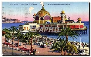 Carte Postale Ancienne Nice Le palais de la Jetée Et la Promenade des Anglais