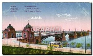 Carte Postale Ancienne Mainz Stassenbruche Mayence Le Pont de Kastel