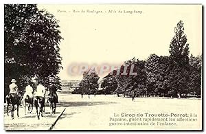 Bild des Verkufers fr Reproduction Paris Bois de Boulogne Alle de Longchamp Chevaux Hippisme zum Verkauf von CPAPHIL