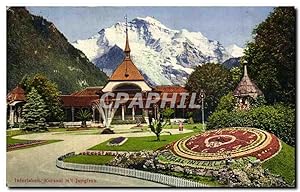 Bild des Verkufers fr Carte Postale Ancienne Interlaken Kurzaal mit Jungfrau zum Verkauf von CPAPHIL