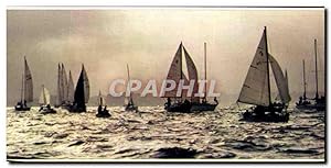 Carte Postale Moderne Depart pour la course Châteaulin Bateaux