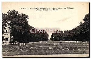 Image du vendeur pour Carte Postale Ancienne Maisons Laffitte Le Parc Place du Chteau Pelouse de l'Avenue Albine mis en vente par CPAPHIL