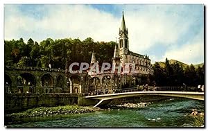 Bild des Verkufers fr Carte Postale Semi Moderne Lourdes La Basilique et le Gave zum Verkauf von CPAPHIL