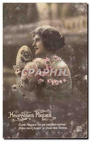 Bild des Verkufers fr Carte Postale Ancienne Fantaisie Femme Oeufs zum Verkauf von CPAPHIL