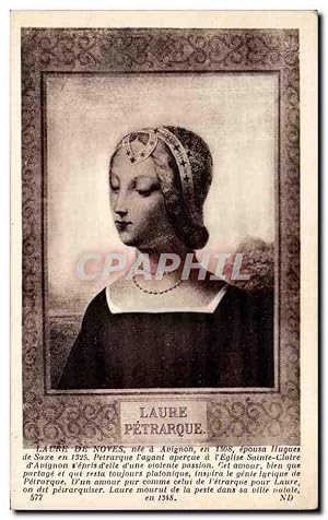 Carte Postale Ancienne Laure Petrarque De Noves nee a Avignon