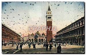 Imagen del vendedor de Carte Postale Ancienne Venezia Plazza S Marco Campanle Mark Square a la venta por CPAPHIL