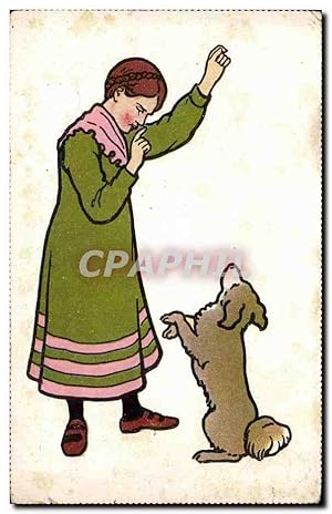 Immagine del venditore per Carte Postale Ancienne Femme et chien venduto da CPAPHIL