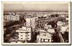 Carte Postale Ancienne Maroc Casablanca Avenue du parc et le petit lycee