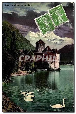 Imagen del vendedor de Carte Postale Ancienne Chteau de Chillon Cygnes a la venta por CPAPHIL