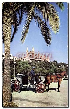 Imagen del vendedor de Carte Postale Ancienne A Mallorca Espana Palma La Catedral desde et desemburcadero a la venta por CPAPHIL