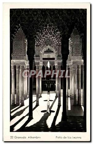 Bild des Verkufers fr Carte Postale Ancienne Granada Althambra Patio De Los Leones zum Verkauf von CPAPHIL