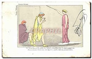 Imagen del vendedor de Carte Postale Ancienne Fantaisie Minerve touche Ulysee Homere Odysee a la venta por CPAPHIL