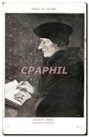 Seller image for Carte Postale Ancienne Musee de Louvre Holbein Portrant D'Erasme for sale by CPAPHIL