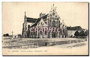 Carte Postale Ancienne Bourg Eglise de Brou Ensemble