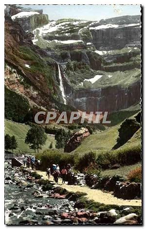 Bild des Verkufers fr Carte Postale Ancienne Gavarnie A dos d'ane sur le chemin du Cirque zum Verkauf von CPAPHIL