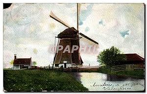 Carte Postale Ancienne Moulin Pays Bas