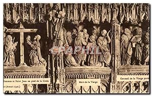 Carte Postale Ancienne Chartres Saint Jean au pied de la Croix Mort de la Vierge Cercueil de la V...