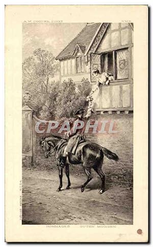 Image du vendeur pour Carte Postale Ancienne Hommagns gutein Morgen Cheval mis en vente par CPAPHIL