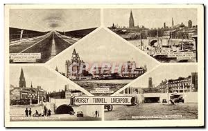 Carte Postale Ancienne Mersey Tunnel Liverpool