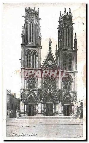 Bild des Verkufers fr Carte Postale Ancienne Nancy Eglise St Leon publicite lait d'Appenzell zum Verkauf von CPAPHIL