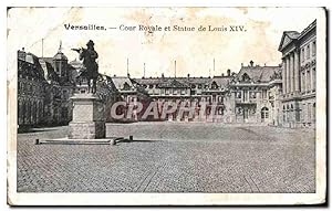 Bild des Verkufers fr Carte Postale Ancienne Versailles Cour Royale et Statue de Louis XIV zum Verkauf von CPAPHIL