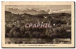 Bild des Verkufers fr Carte Postale Ancienne Pau LA Chaine Des Pyrenees vue Du Boulevard zum Verkauf von CPAPHIL