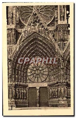 Seller image for Carte Postale Ancienne La Ville Renaissante Reims La Cathdrale Le Grand Portail for sale by CPAPHIL