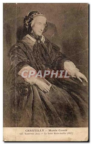 Bild des Verkufers fr Carte Postale Ancienne Chantilly Musee Conde Scheffer La reine Marie Amelie 1857 zum Verkauf von CPAPHIL